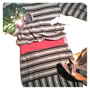LulaRoe Black and Gray Stripe Julia